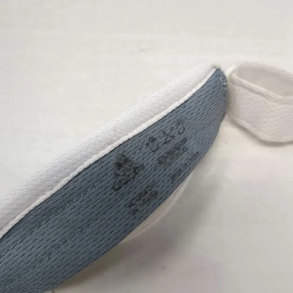 Adidas Visor Hat White One Size Strapback Climalite Silver Logo Performance